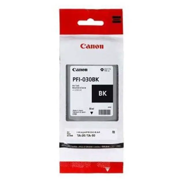 Alt view image 3 of 4 - Canon PFI-030 Pigment Black Ink Tank, 55ml #3489C001AA
