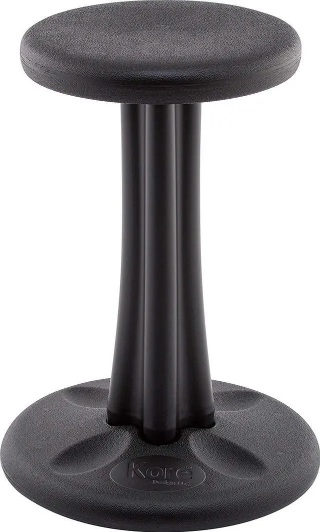 Alt view image 2 of 10 - Kore Pre-teen Wobble Chair - Age 10-11 , Grade 5-6, Black (18in) Flexible Seating Stool for Classroom, Home & School, ADD/ADHD - Made in USA