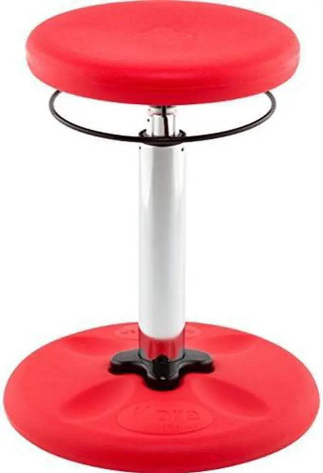 Alt view image 5 of 12 - Kore Adjustable Height Wobble Chair, Active Sitting for Children, Kids, Teens: Better Than a Balance Ball, Flexible Classroom Seating, Adjusts from 16.5 to 24", Red