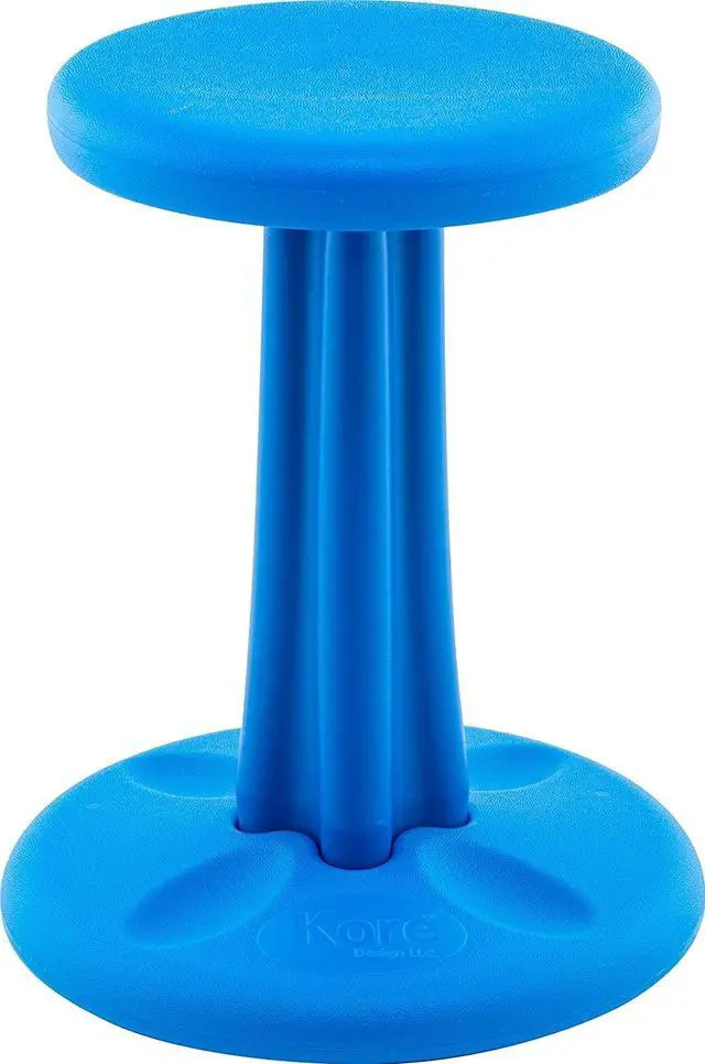 Alt view image 5 of 14 - Kore Wobble Chair - Age 8-9, Grade 3-4, Blue (16in) - Flexible Seating Stool for Classroom, Elementary School, ADD/ADHD - Made in USA