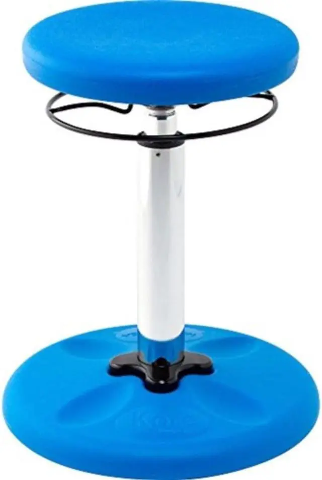 Alt view image 4 of 11 - Kore Adjustable Height Wobble Chair, Active Sitting for Children, Kids, Teens: Better Than a Balance Ball, Flexible Classroom Seating, Adjusts from 16.5 to 24", Blue