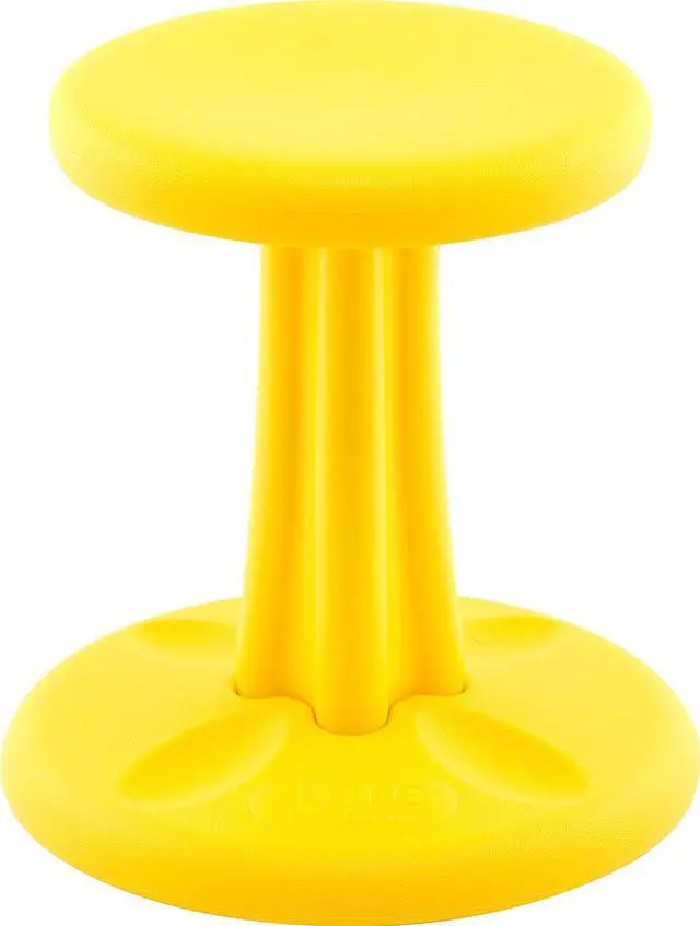 Alt view image 2 of 12 - Kore Wobble Chair - Age 6-7, Grade 1-2, Yellow (14in) Kids Wobble Chair - Flexible Seating Stool for Classroom & Elementary School, ADD/ADHD - Made in USA
