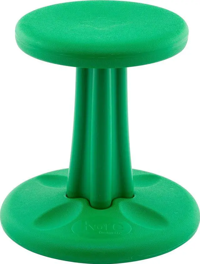 Alt view image 2 of 12 - Kore Wobble Chair - Age 6-7, Grade 1-2, Green (14in) Kids Wobble Chair - Flexible Seating Stool for Classroom & Elementary School, ADD/ADHD - Made in USA