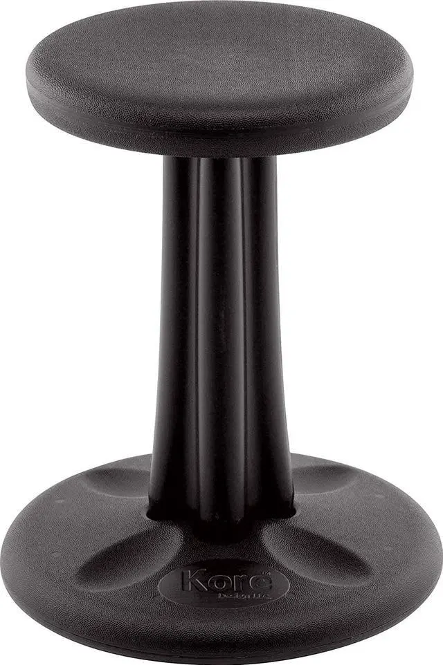 Alt view image 5 of 15 - Kore Wobble Chair - Age 8-9, Grade 3-4, Black (16in) - Flexible Seating Stool for Classroom, Elementary School, ADD/ADHD - Made in USA