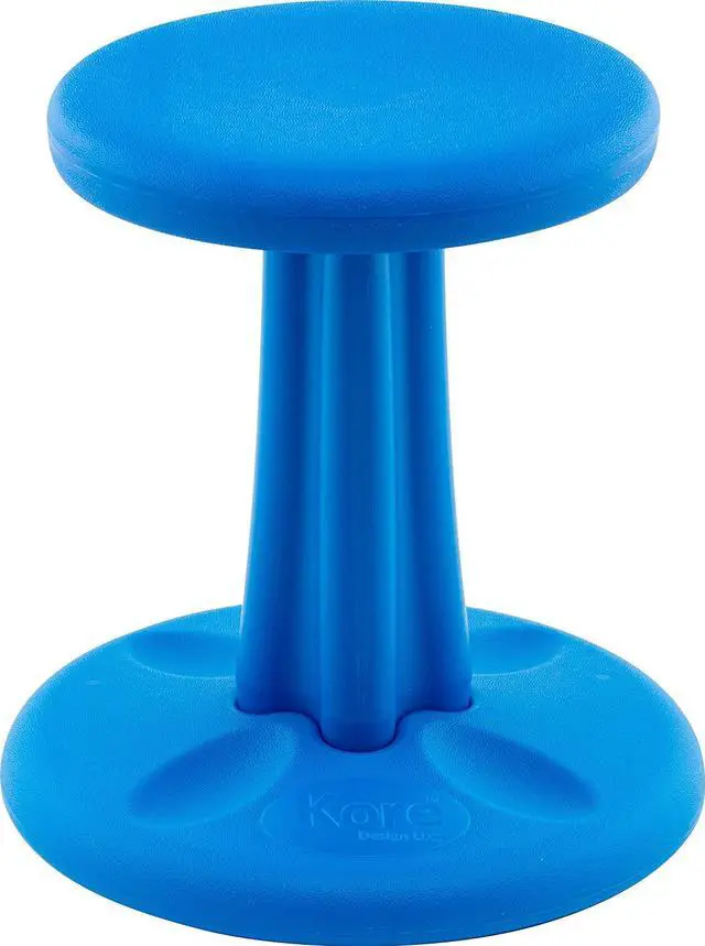 Alt view image 2 of 12 - Kore Kids Wobble Chair Flexible Seating Stool for Classroom 14" Blue