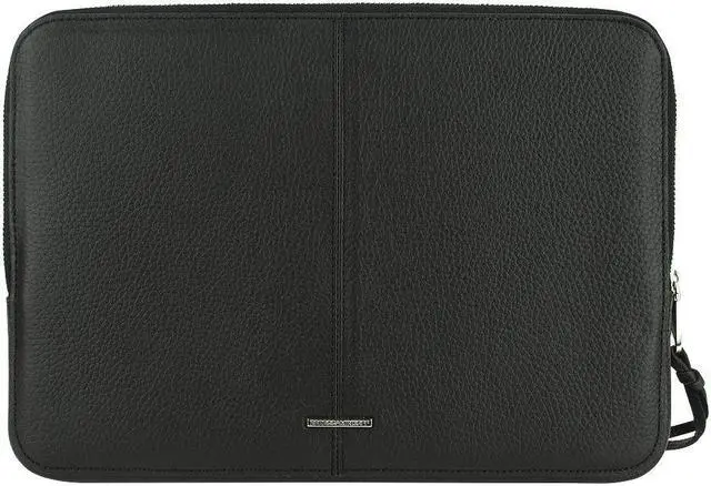 Alt view image 4 of 5 - Rebecca Minkoff Moto 13" Sleeve Case Macbook Laptop Black Pebble Leather