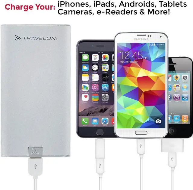 Alt view image 6 of 9 - Travelon RFID Blocking Clutch Wallet w/ 5000mAh Power Bank Battery Charger Olive