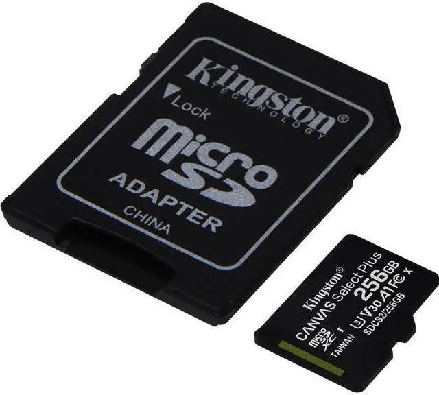 Alt view image 5 of 8 - Kingston Canvas Select Plus - Flash memory card (microSDXC to SD adapter included) - 256 GB - A1 / Video Class V30 / UHS