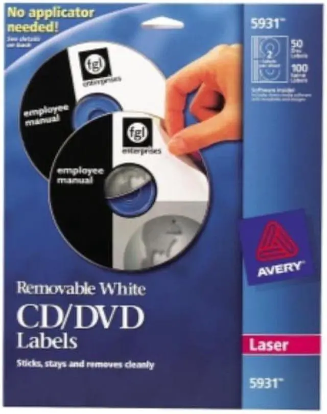 Alt view image 3 of 4 - Laser CD Labels, Matte White, 50/Pack 5931