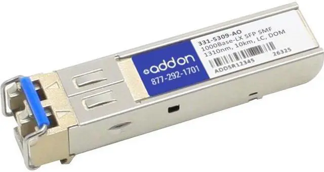Alt view image 5 of 8 - AddOn Dell 331-5309 Compatible 1000Base-LX SFP Transceiver (SMF, 1310nm, 10km, LC, DOM)