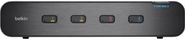 Alt view image 6 of 7 - Belkin F1DN104E-3 - Advanced Secure Dual-Head DVI-I KVM Switch; 4-Port, PP3.0