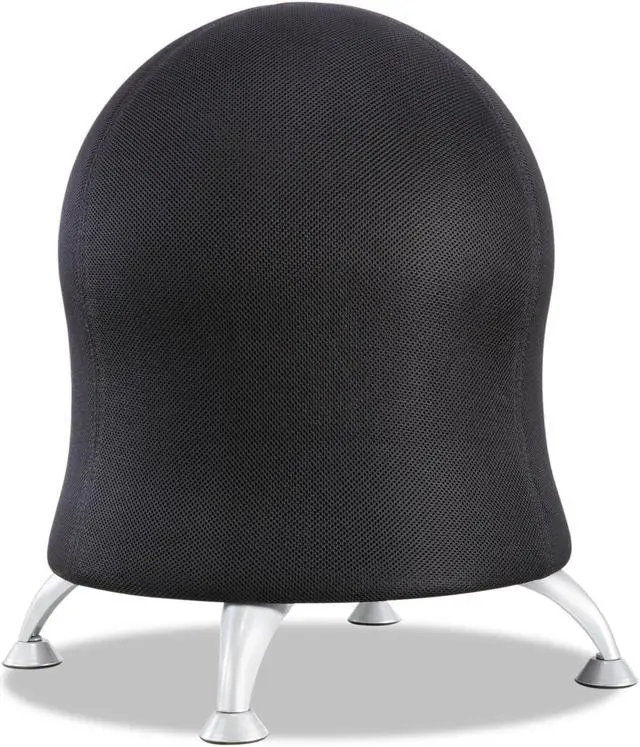 Alt view image 7 of 7 - Safco Zenergy Ball Chair 22 1/2" Diameter x 23" High Black/Silver 4750BL