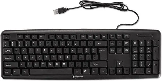 Alt view image 6 of 18 - Innovera Slimline Keyboard USB Black IVR69201