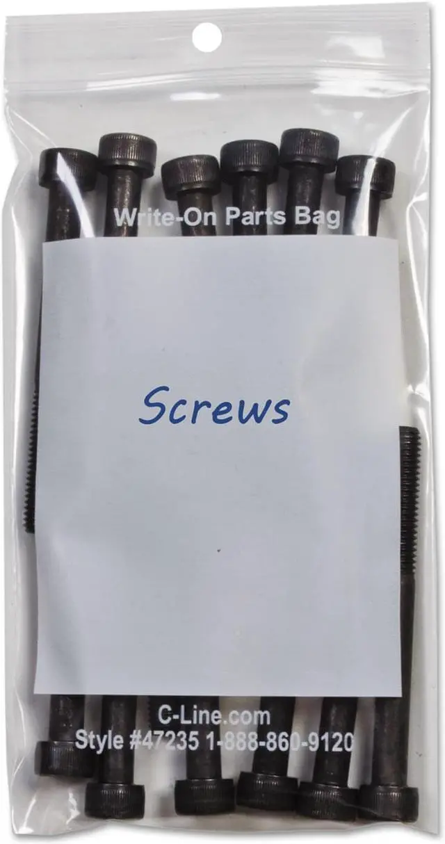 Alt view image 7 of 16 - C-Line Write-On Poly Bags 2 mil 3" x 5" Clear 1000/Carton 47235