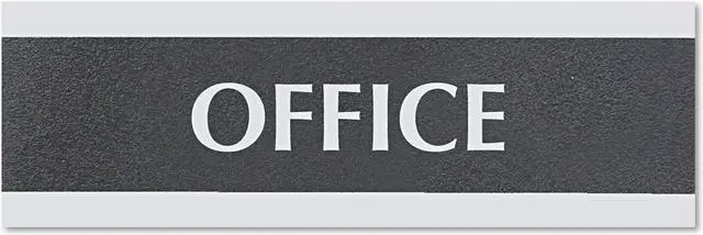 Main image of Century Series Office Sign OFFICE 9 x 3 Black/Silver 4762