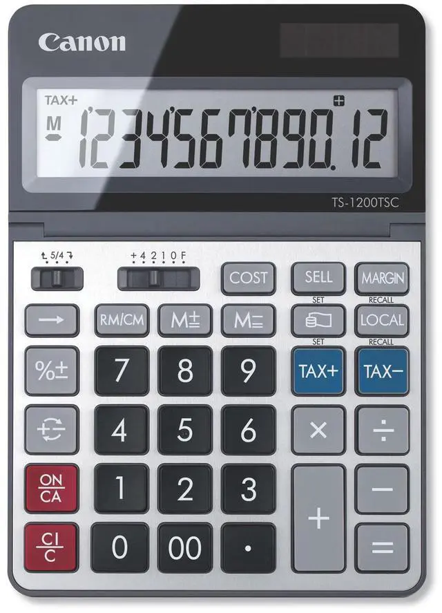 Alt view image 6 of 6 - Canon TS-1200TSC 12-Digit Desktop Calculator