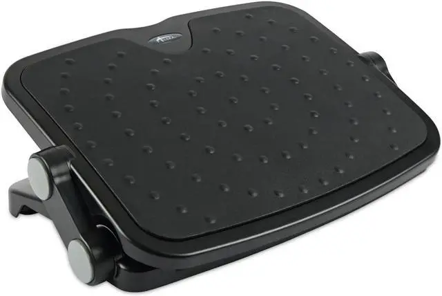 Alt view image 12 of 19 - Alera Soft Cushioned Ergonomic Footrest 14w x 19 5/8d x 3 3/4 to 7 1/2h Black