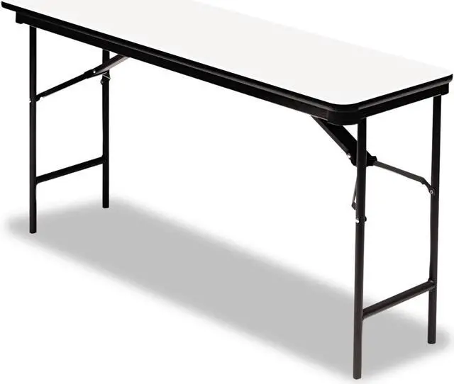 Alt view image 9 of 9 - Premium Wood Laminate Folding Table, Rectangular, 72w x 18d x 29h, Gray