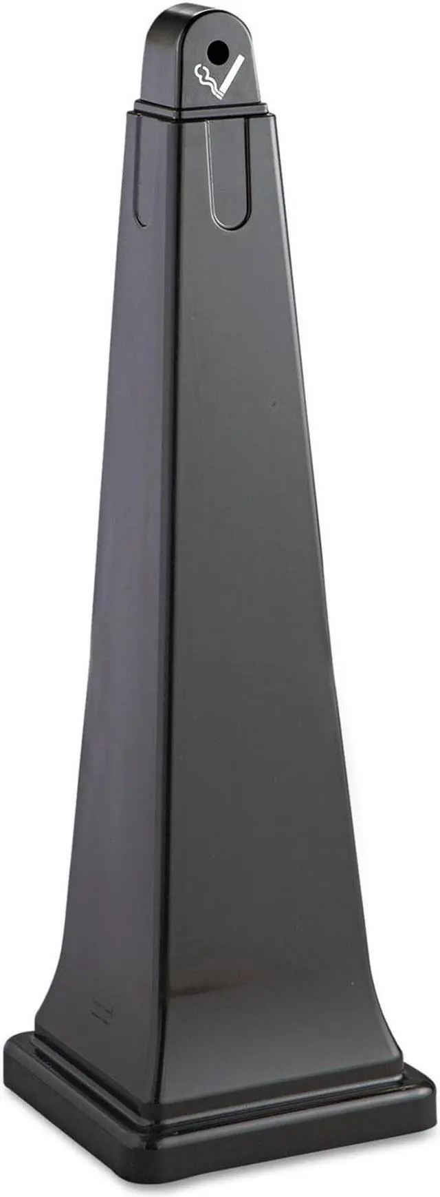 Alt view image 14 of 15 - Rubbermaid - FG257088BLA - 1 gal Cigarette Receptacle, 39 1/2 in Height, 12 1/4 in Base Dia., Plastic, Black
