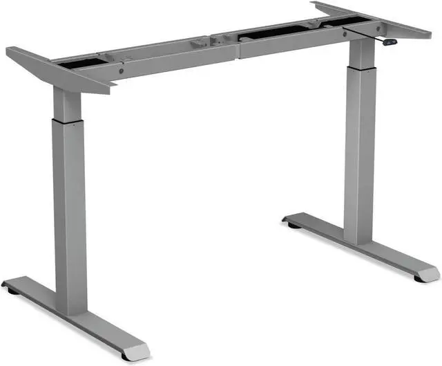 Alt view image 9 of 20 - 2-Stage Electric Adjustable Table Base, 27 1/4" To 47 1/4" High, Gray
