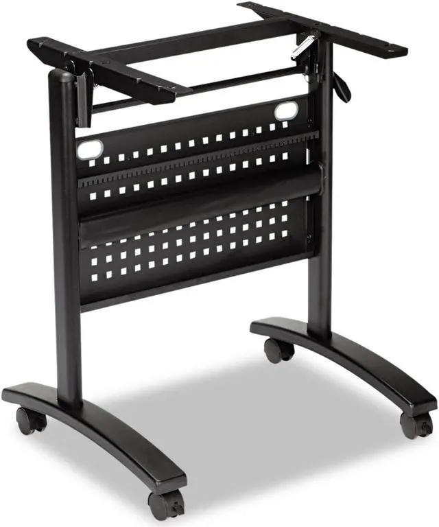 Alt view image 9 of 16 - Alera Valencia Flip Training Table Base, Modesty Panel, 24-1/2w x 19-3/4d, Black