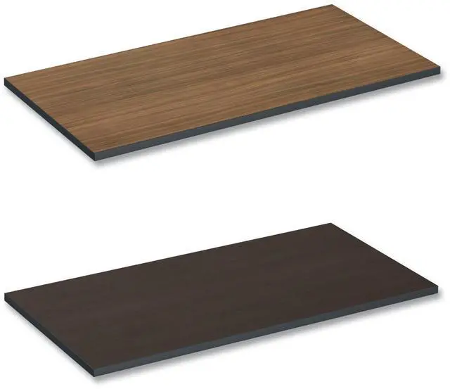 Alt view image 8 of 14 - Reversible Laminate Table Top, Rectangular, 47 5/8w x 23 5/8d, Espresso/Walnut