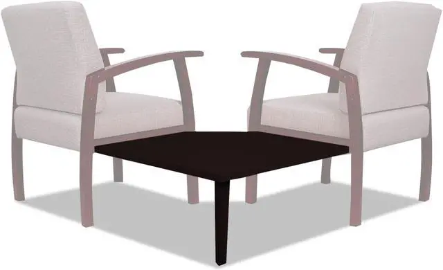 Alt view image 6 of 13 - Alera Reception Lounge 700 Series Gang Table, Corner, 27 1/2 x 27 1/2, Mahogany