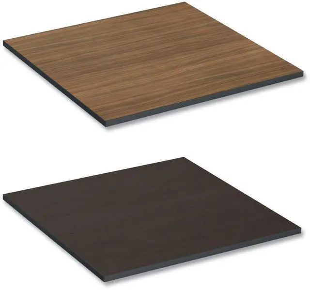 Alt view image 11 of 11 - Reversible Laminate Table Top, Square, 35 1/2 x 35 1/2, Espresso/Walnut