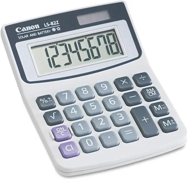 Alt view image 3 of 4 - Canon CNMLS82Z 8-Digit Portable Calculator- Lrg LCD- Dual Power- 3-.50in.x4in.x1in.
