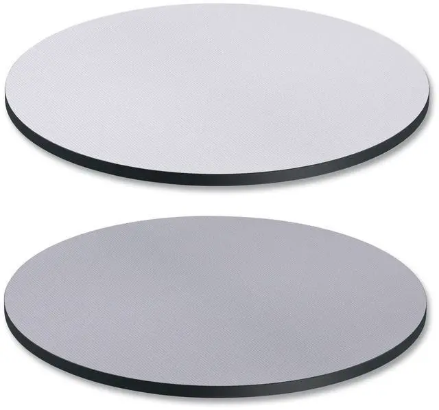 Alt view image 6 of 6 - Reversible Laminate Table Top, Round, 35 1/2 dia., White/Gray