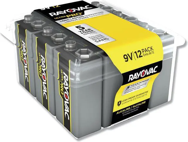 Alt view image 7 of 19 - Rayovac UltraPro 9V Alkaline Battery (12-Pack) AL9V-12PPJ
