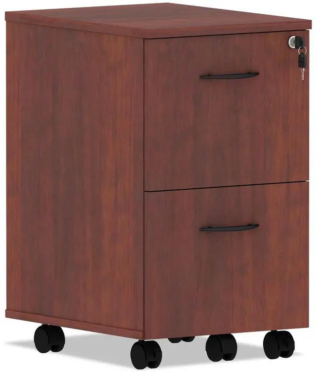 Alt view image 11 of 14 - Alera Valencia Series Mobile File/File Pedestal, 15.38 x 20 x 26.63, Med Cherry