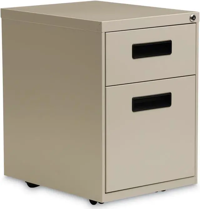 Alt view image 6 of 6 - Alera - PABFPY - Two-Drawer Metal Pedestal File, 14 7/8w x 19 1/8d x 21 3/4h, Putty