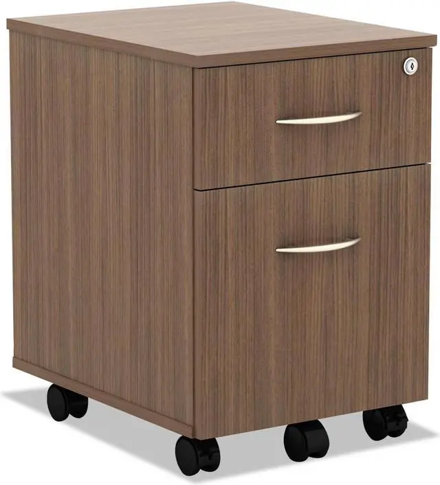Alt view image 15 of 15 - Alera Valencia Series Mobile File Pedestal 15.88w x 19.13d x 22.88h Walnut