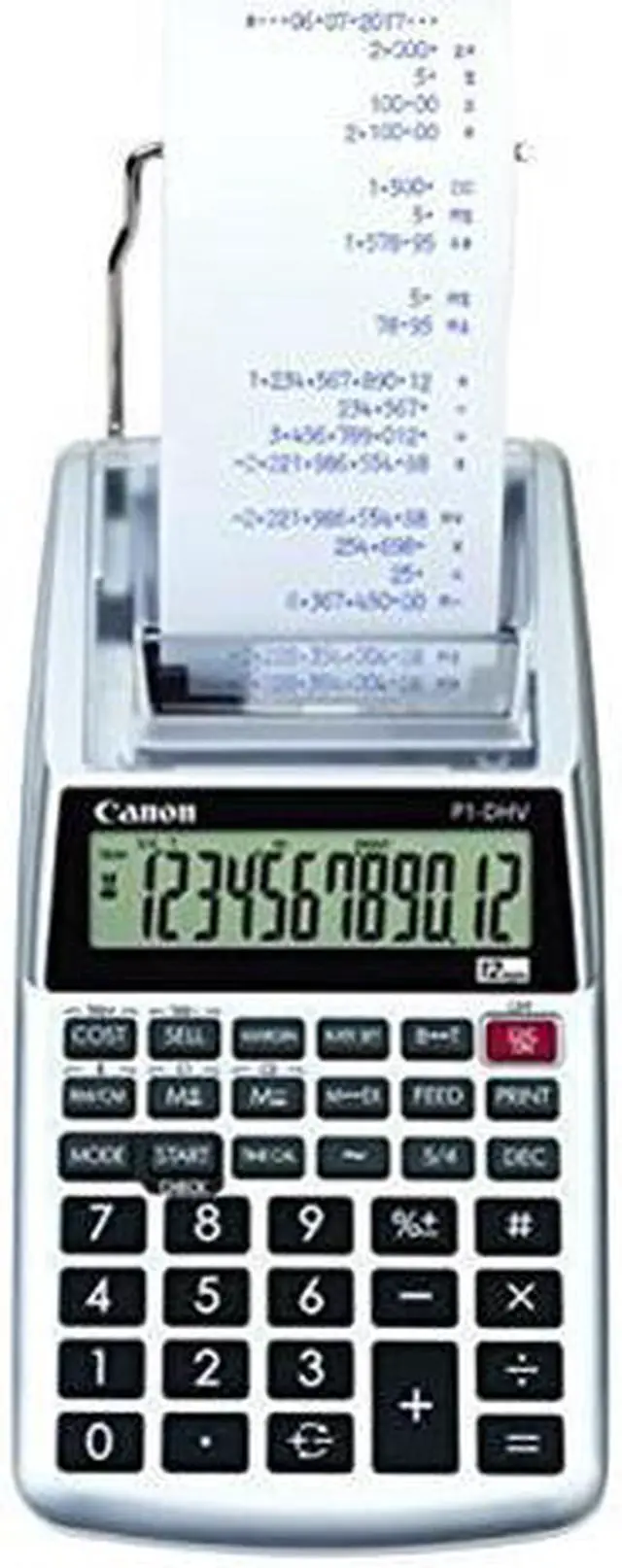 Alt view image 4 of 13 - Canon P1-DHV 12-Digit Palm Printing Calculator Purple Print 2 Lines/Sec 2203C001