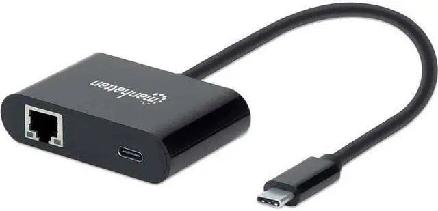 Main image of Manhattan USB-C to Gigabit Network Adapter With Power Delivery Port 153454