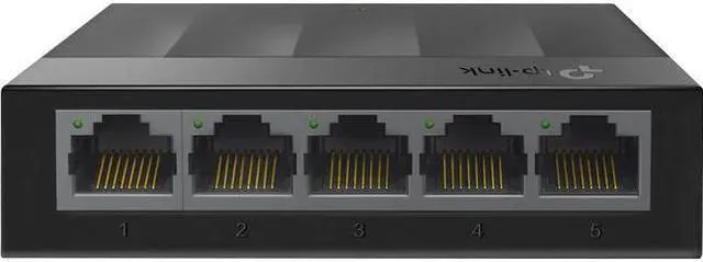 Alt view image 12 of 20 - TP-Link Litewave 5 Port Gigabit Ethernet Switch | Desktop Ethernet Splitter | Plastic Case | Unshielded Network Switch | Plug & Play | Fanless Quiet | Unmanaged (LS1005G)