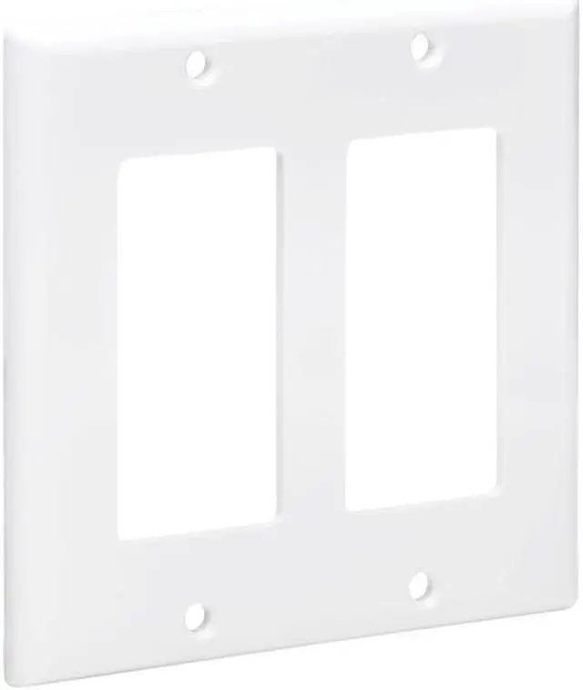 Alt view image 3 of 12 - Tripp Lite Double-Gang Faceplate Decora Style Vertical White N042D200WH