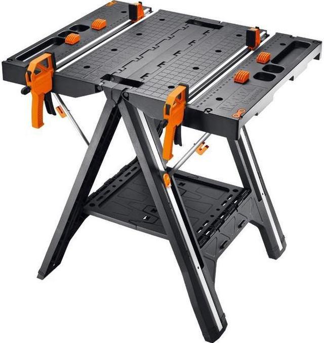 WORX Pegasus Portable Folding Work Bench Sawhorse w Bar Clamps