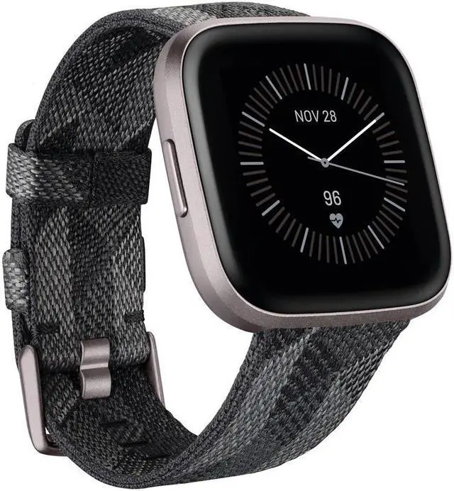 Alt view image 3 of 10 - Fitbit Versa 2 Special Edition Smoke Woven Band