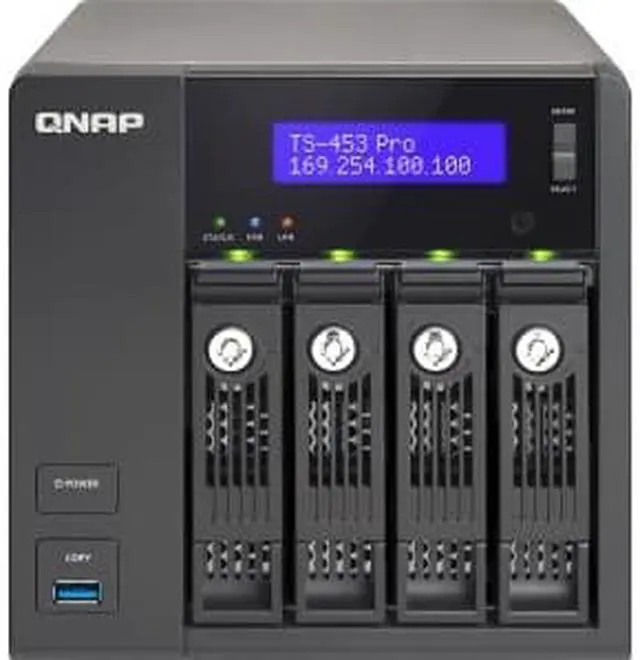 Alt view image 2 of 6 - QNAP TS-453 Pro (8GB RAM version) 4-Bay Professional-grade NAS, Intel 2.0 GHz Quad Core CPU with Media Transcoding