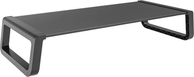 Main image of Amer Mounts Monitor Riser Shelf with Keyboard Storage Space (Black) Weight Support 11lbs | AMRSR100TB