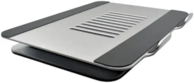 Alt view image 3 of 7 - Amer Mounts Simplicity Folding Laptop/Tablet Stand (Bright Aluminum) Designed for laptop and tablets screens 10 to 15.6 - AMRNS03