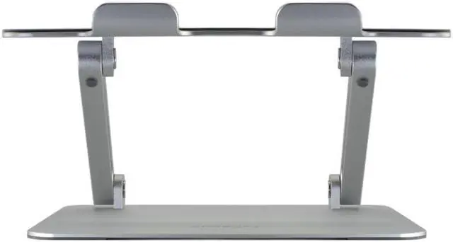 Alt view image 4 of 7 - Amer Mounts Simplicity Folding Laptop/Tablet Stand (Bright Aluminum) Designed for laptop and tablets screens 10 to 15.6 - AMRNS03