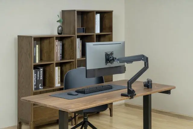 Alt view image 4 of 8 - Amer Mounts Hydralift Arm Mechanism (Black) - Single Arm Counterbalanced Articulating Monitor Mount - Clamp and Grommet Included - 9kg per display - 10YR Warranty -HYDRA1GB