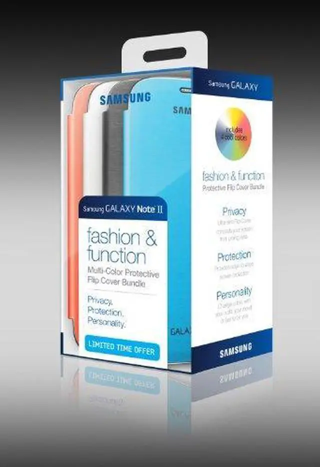 Alt view image 2 of 2 - Samsung Galaxy Note 2 Flip Cover Case -4-Pack Value Bundle (Marble White, Li...