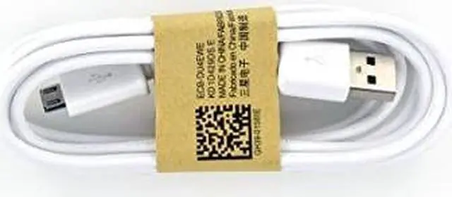 Alt view image 2 of 13 - OEM Samsung 5 Foot Micro USB Charging Data Cable - White (ECB-DU4EWE)