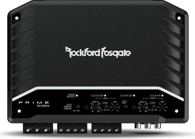 Alt view image 4 of 8 - Rockford Fosgate R2-300X4 Prime Series 4-channel car amplifier - 50W RMS x 4