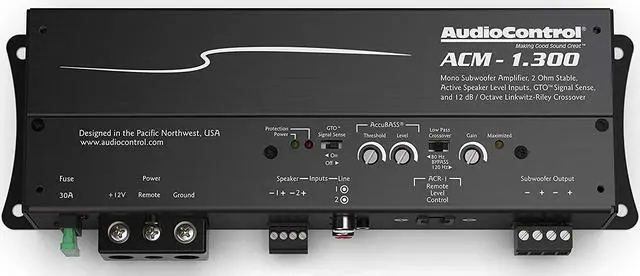 Alt view image 3 of 20 - Audio Control ACM-1.300 Monoblock Micro Amplifier with Accubass