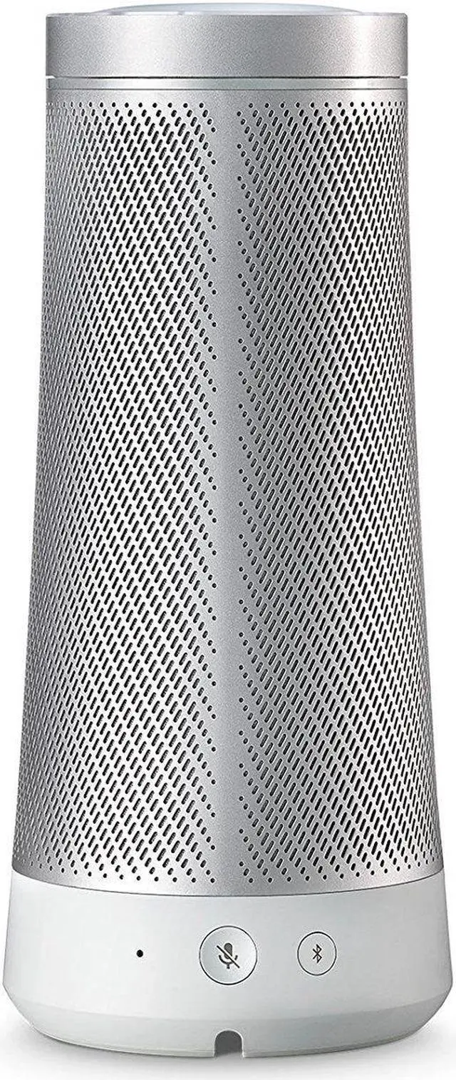 Alt view image 3 of 18 - Harman Kardon INVOKE Voice-Activated Speaker with Cortana HKINVOKESILAM (Silver)